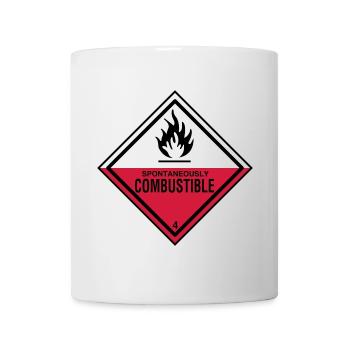 flame danger flammable humor irony fire brigade - Mug - white - Front