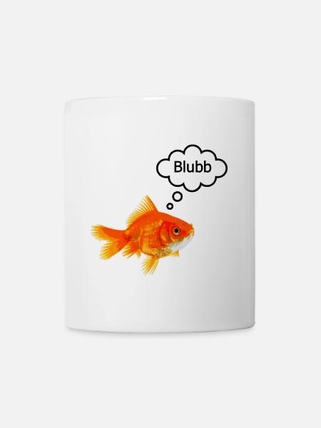 Goldfisch mit sprechblase - Tasse - Weiß