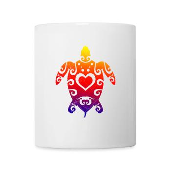 Maori Honu Turtle Love Tribal Tattoo-Geschenkidee - Tasse - Weiß - Vorne