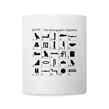 Hieroglyphic Alphabet - Mug - white - Front