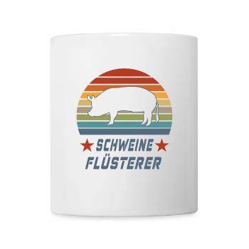Schweine Flüsterer Design / Geschenkidee - Tasse - Weiß - Vorne