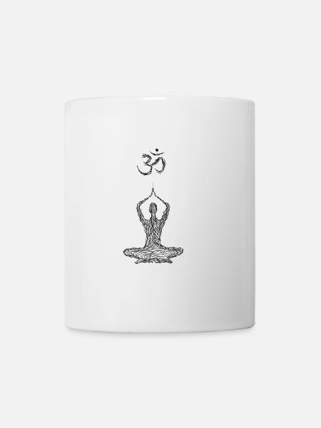 Yoga Meditation and Energy Sphere - Mug - white