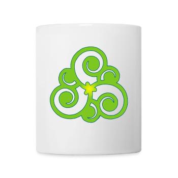 Keltische Blume und Natur - Tasse - Weiß - Vorne