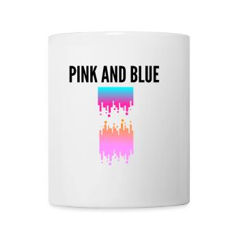 ROSE ET BLEU - Mug blanc - blanc - Devant