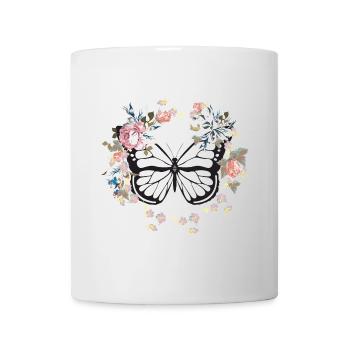 Schmetterling - Tasse - Weiß - Vorne