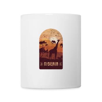 Girafe Nigeria Vintage Design / Idée cadeau - Mug blanc - blanc - Devant