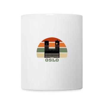 Oslo City Skyline Norwegen Wahrzeichen - Tasse - Weiß - Vorne