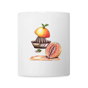 Vulva Grapefruit - Tasse - Weiß - Vorne