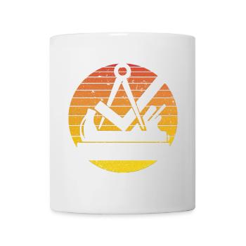 Rétro vintage charpentier charpentier artisan rouge - Mug blanc - blanc - Devant