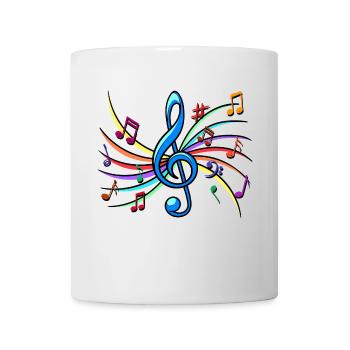 Musik Beatbox Notenschlüssel Hip Hop Tape Deejay - Tasse - Weiß - Vorne