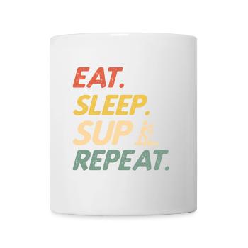 Stand Up Paddle Eat Sleep SUP Repeat Paddleboard - Mug - white - Front