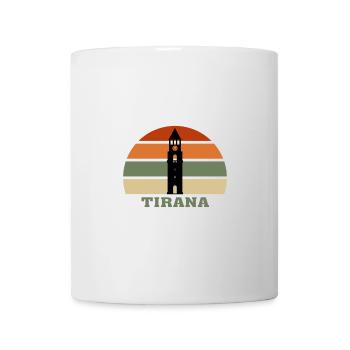 Tirana City Skyline Albanien Wahrzeichen - Tasse - Weiß - Vorne