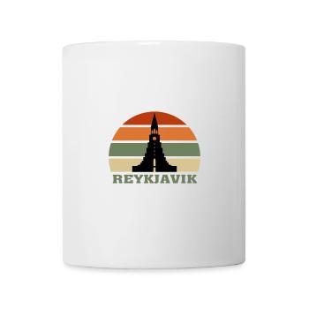 Reykjavik City Skyline Island Wahrzeichen - Tasse - Weiß - Vorne