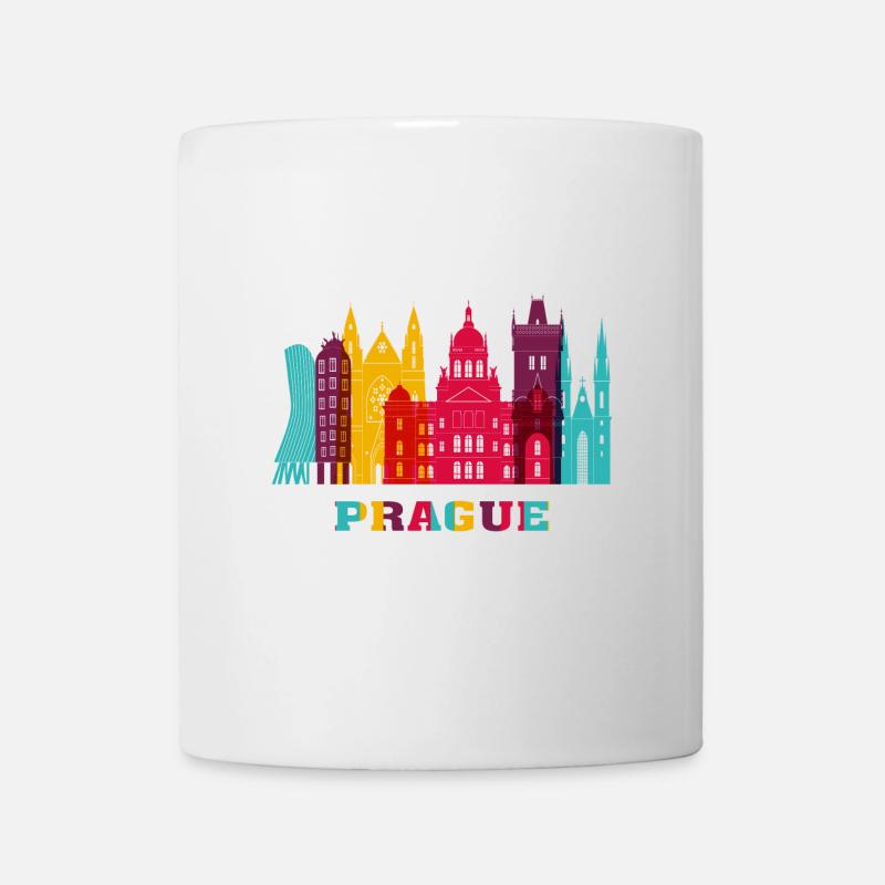 Prague City Skyline Czeck Landmark - Mug blanc - blanc