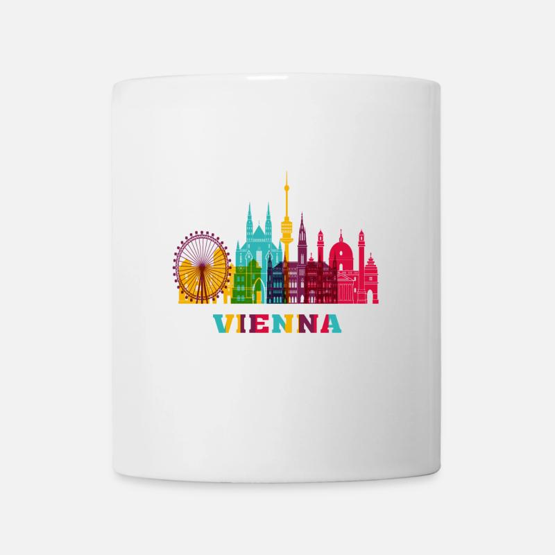 Vienne City Skyline Autriche Landmark - Mug blanc - blanc