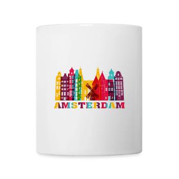 Amsterdam City Skyline Pays-Bas Landmark - Mug blanc - blanc - Devant