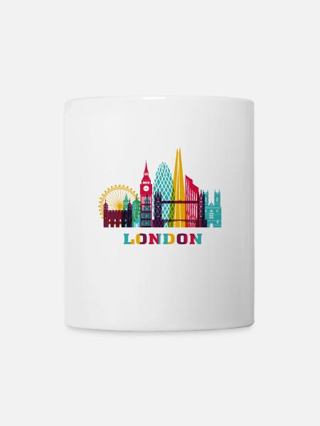 London City Skyline England Landmark - Mug - white