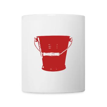 bucket bucket red - Mug - white - Front