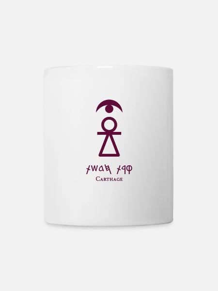 Signe de Tanit [Tyrian Purple + Punic (Carthage)] - Mug blanc - blanc
