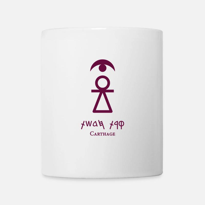 Signe de Tanit [Tyrian Purple + Punic (Carthage)] - Mug blanc - blanc