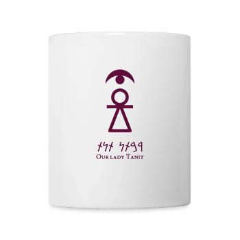 Zeichen des Tanit [Tyrisches Purpur + Unsere Liebe Frau] - Tasse - Weiß - Vorne
