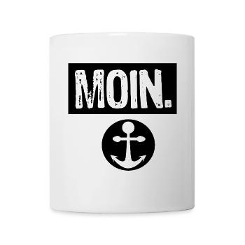Jeu abstrait de couleurs en noir et blanc - Mug blanc - blanc - Devant