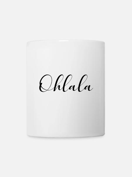 Cadeau romantique Ohlala Oh LaLa Paris France - Mug blanc - blanc