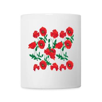 Blumen Klatschmohn Strauch Corn poppy flower shrub - Tasse - Weiß - Vorne