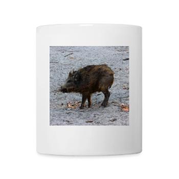 Wildschwein Jäger Förster jagen Wald Geschenk - Tasse - Weiß - Vorne