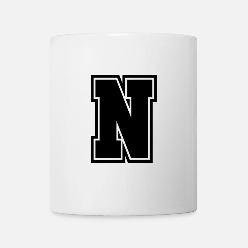 Buchstabe N - Tasse - Weiß