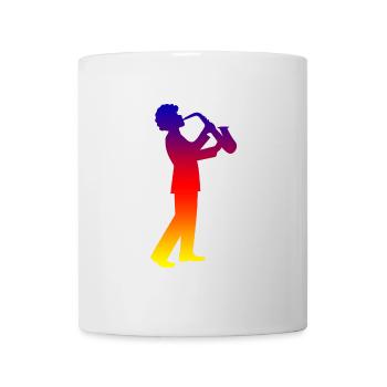 Musik Saxophon Guy Jazz Retro Vintage-Geschenkidee - Tasse - Weiß - Vorne