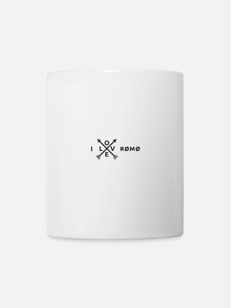  Römö Durchkreuzte Pfeil-Logomarke Römö - Tasse - Weiß
