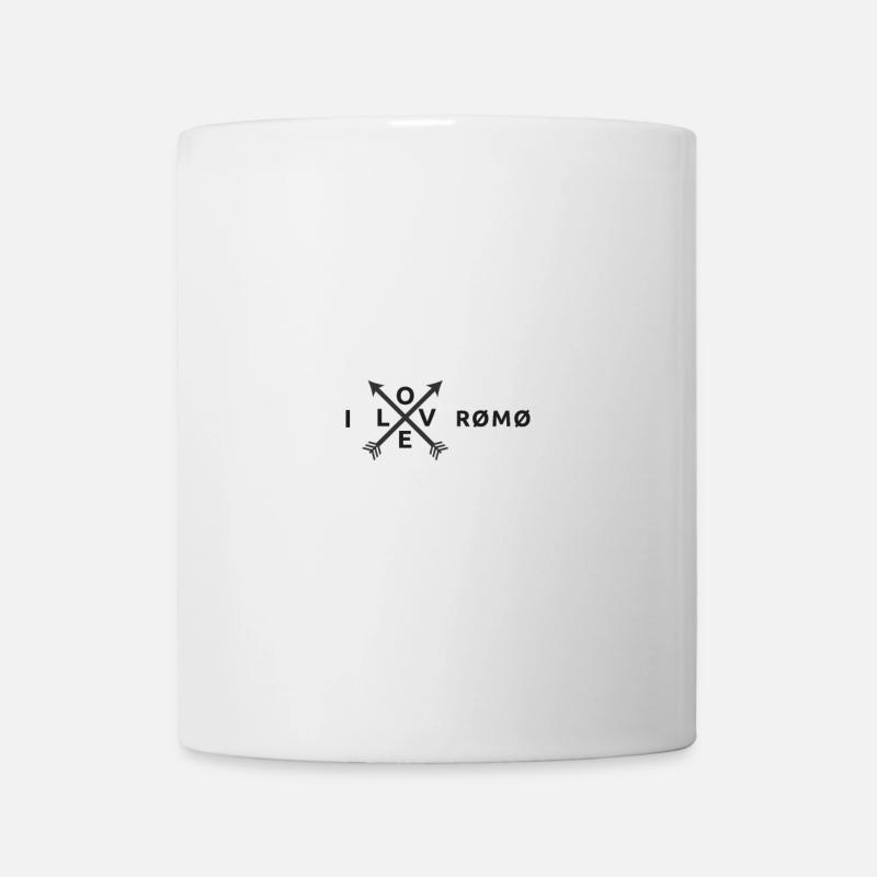  Römö Durchkreuzte Pfeil-Logomarke Römö - Tasse - Weiß