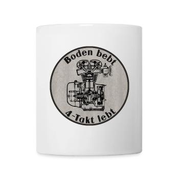 Le sol tremble - vie à 4 temps - Mug blanc - blanc - Devant