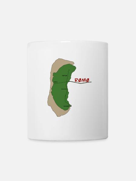 Romo Insel Karte Grün - Tasse - Weiß