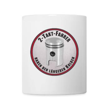 2-Takt-Fahrer haben den längeren Kolben - Tasse - Weiß - Vorne