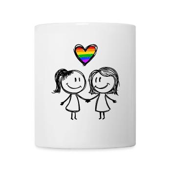 Lesbisch Liebe Ehe Paar Stolz Toleranz Gleichheit - Tasse - Weiß - Vorne