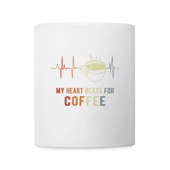 Kaffee Herzschlag - Tasse - Weiß - Vorne