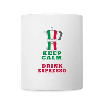 Keep Calm and Drink Espresso design / idée cadeau - Mug blanc - blanc - Devant