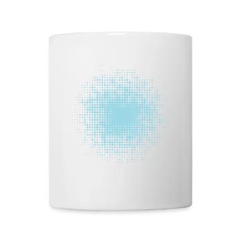 dotted round background light blue - Mug - white - Front