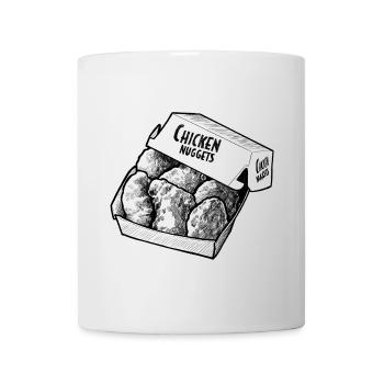 Hühnernuggets Zeichnung - Tasse - Weiß - Vorne