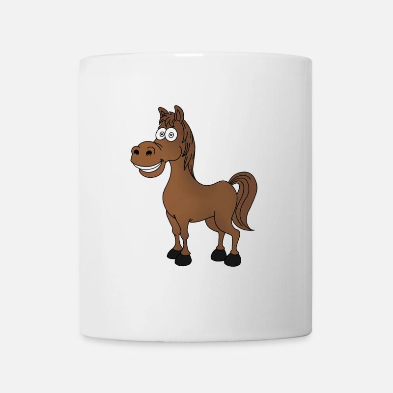 Cheval drôle - Mug blanc - blanc