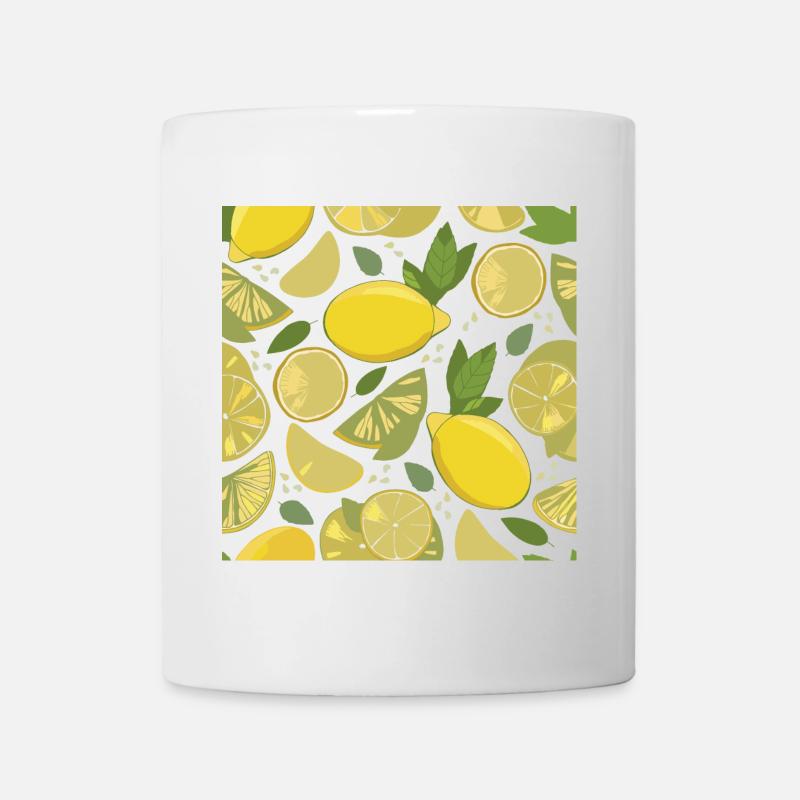 Zitronen-Design mit Frischeffekt - Tasse - Weiß