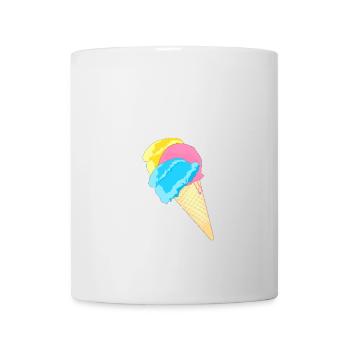 Eis Eistüte Eiskrem Softeis Waffel Strahlen - Tasse - Weiß - Vorne