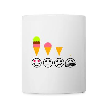 Eis Emotionen Eiscreme Lustig Witzig Sommer Freude - Tasse - Weiß - Vorne