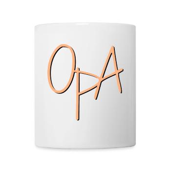SCHRIFTZUG OPA MINIMALISTISCH - Tasse - Weiß - Vorne
