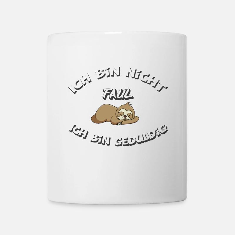 Je ne suis pas paresseux Je suis patient - Mug blanc - blanc