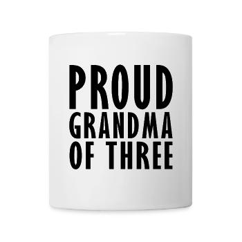 Proud Grandma Of 3 - Tasse - Weiß - Vorne