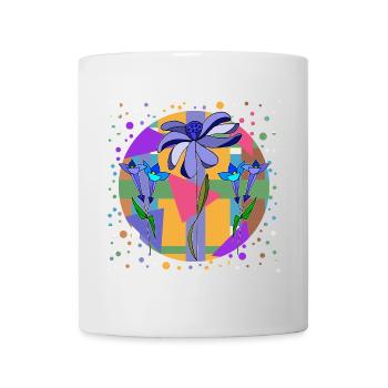 Blumen - Tasse - Weiß - Vorne