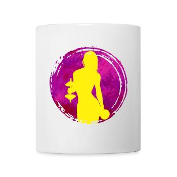 Dumbbell workout gym toning workout - Mug - white - Front
